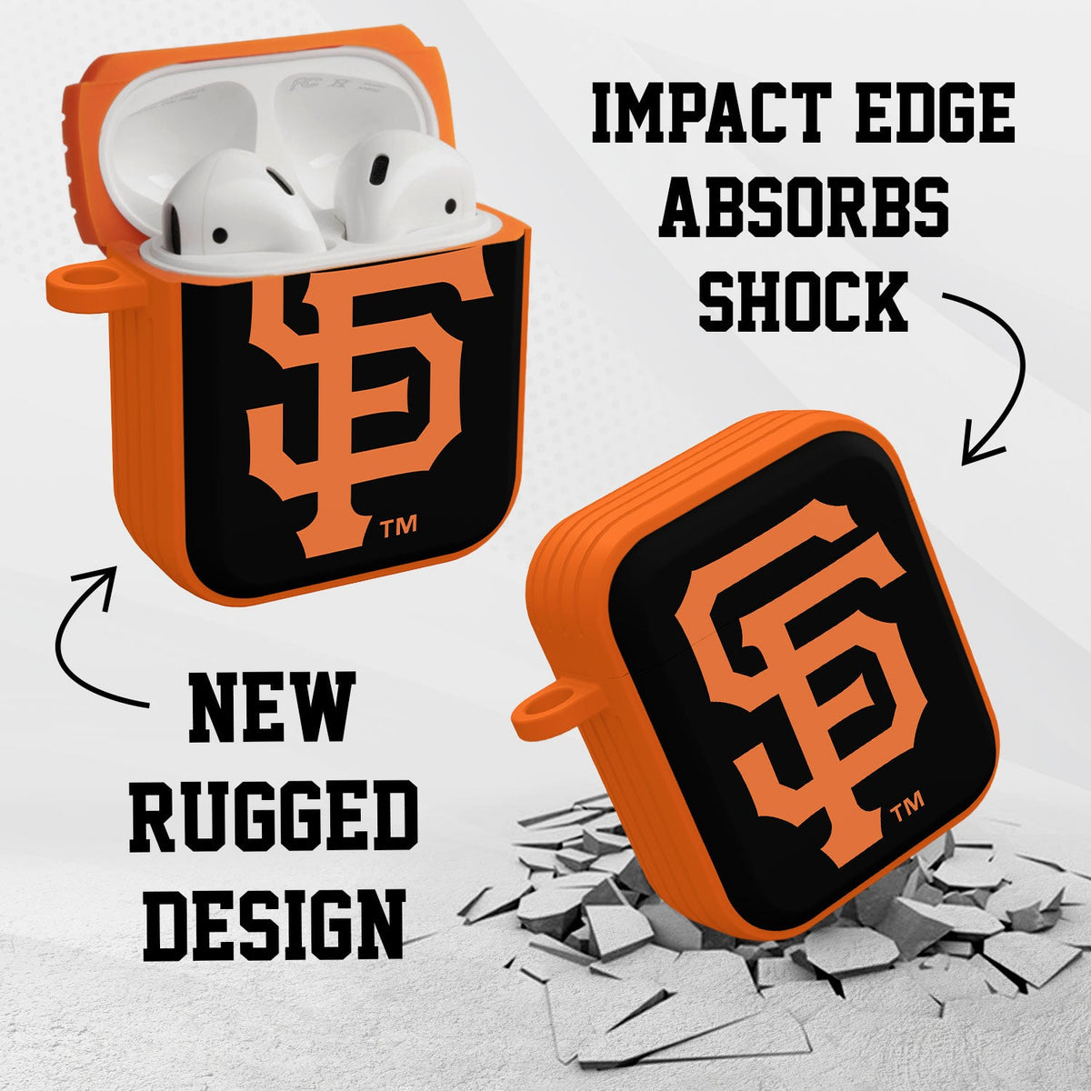 San Francisco Giants HDX Custom Name Case Cover Compatible with Apple AirPods Gen 1 &amp; 2