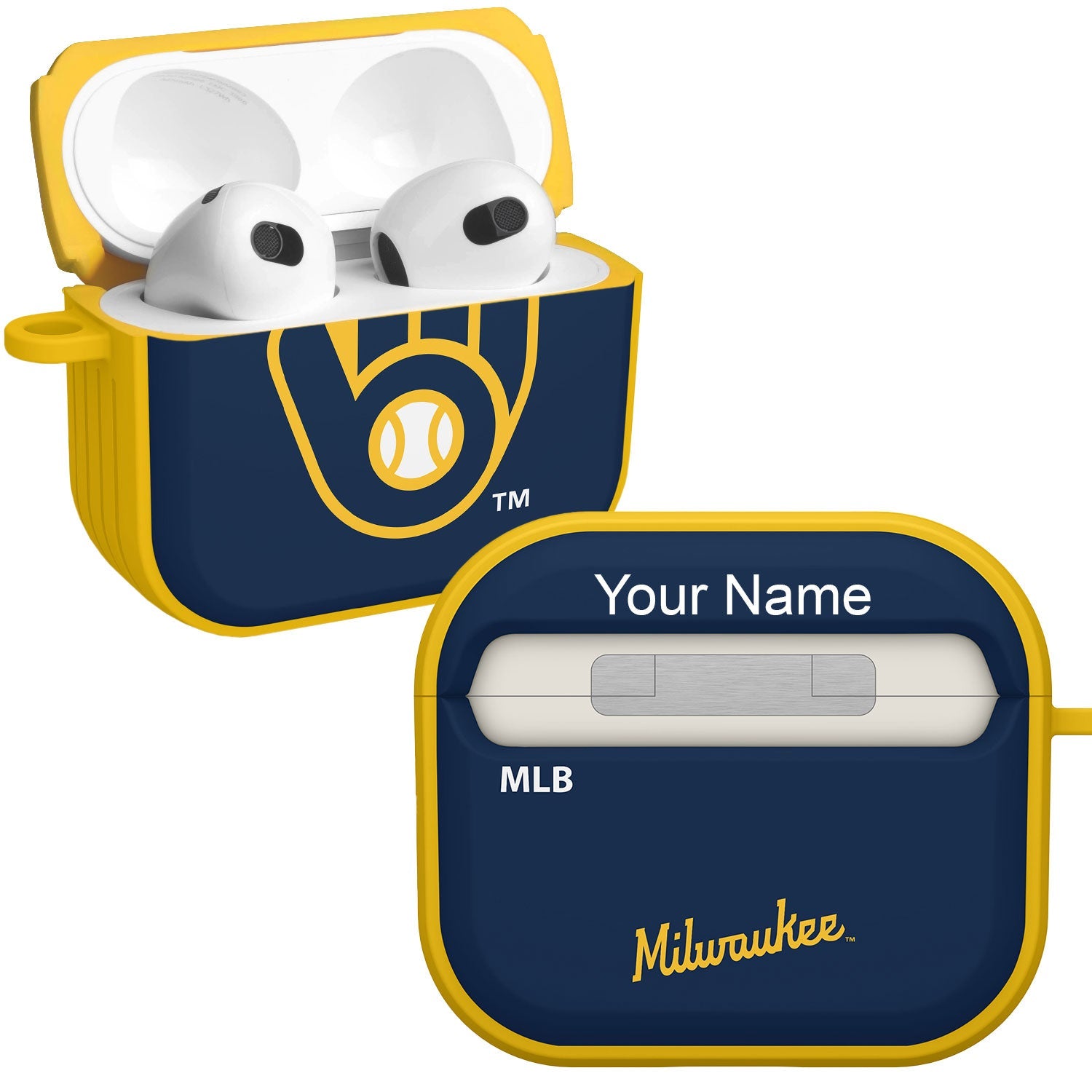 Milwaukee Brewers HDX Custom Name Case Cover Compatible with Apple AirPods Gen 3