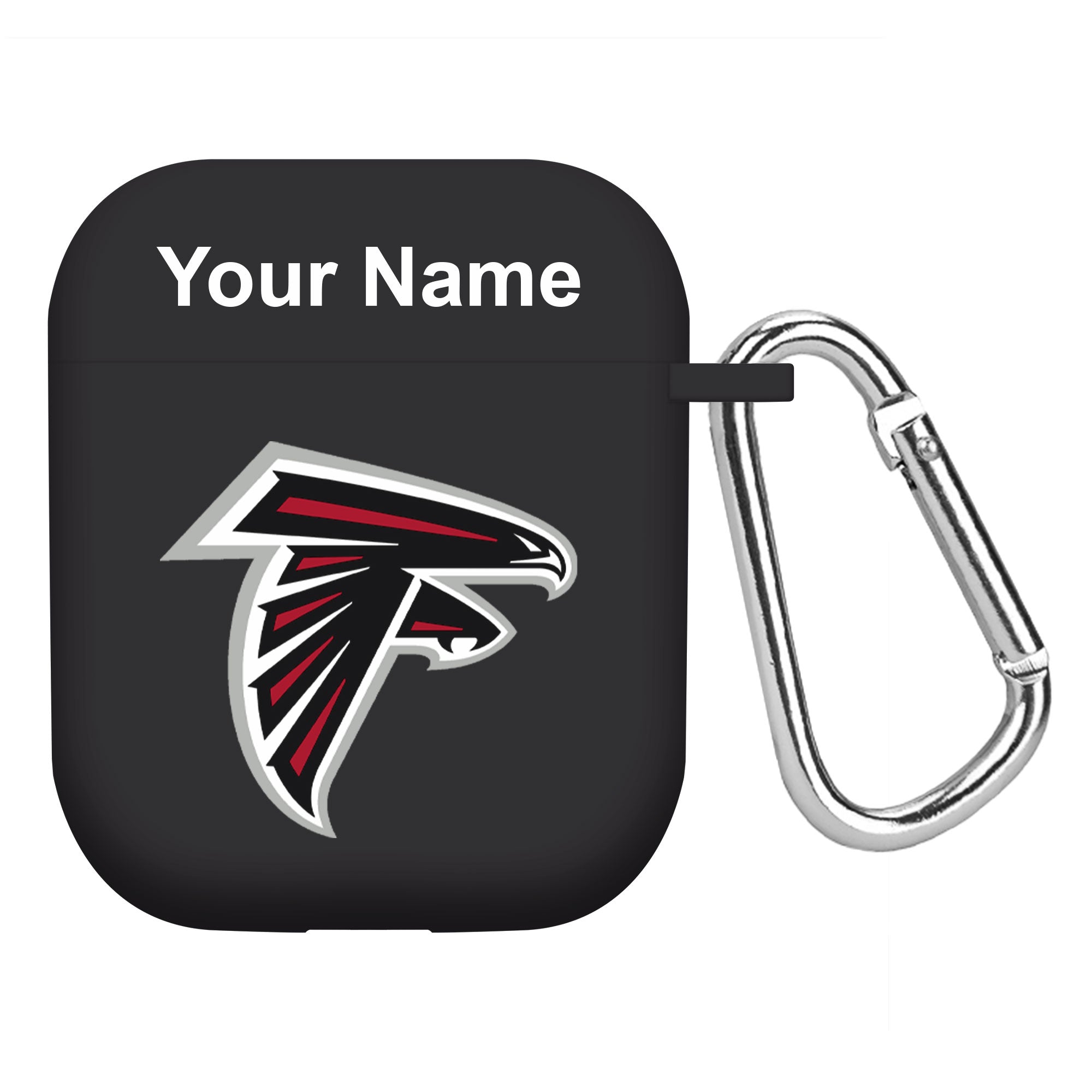 Atlanta Falcons Custom Name HD Apple AirPods Gen 1 & 2 Case Cover (Black)