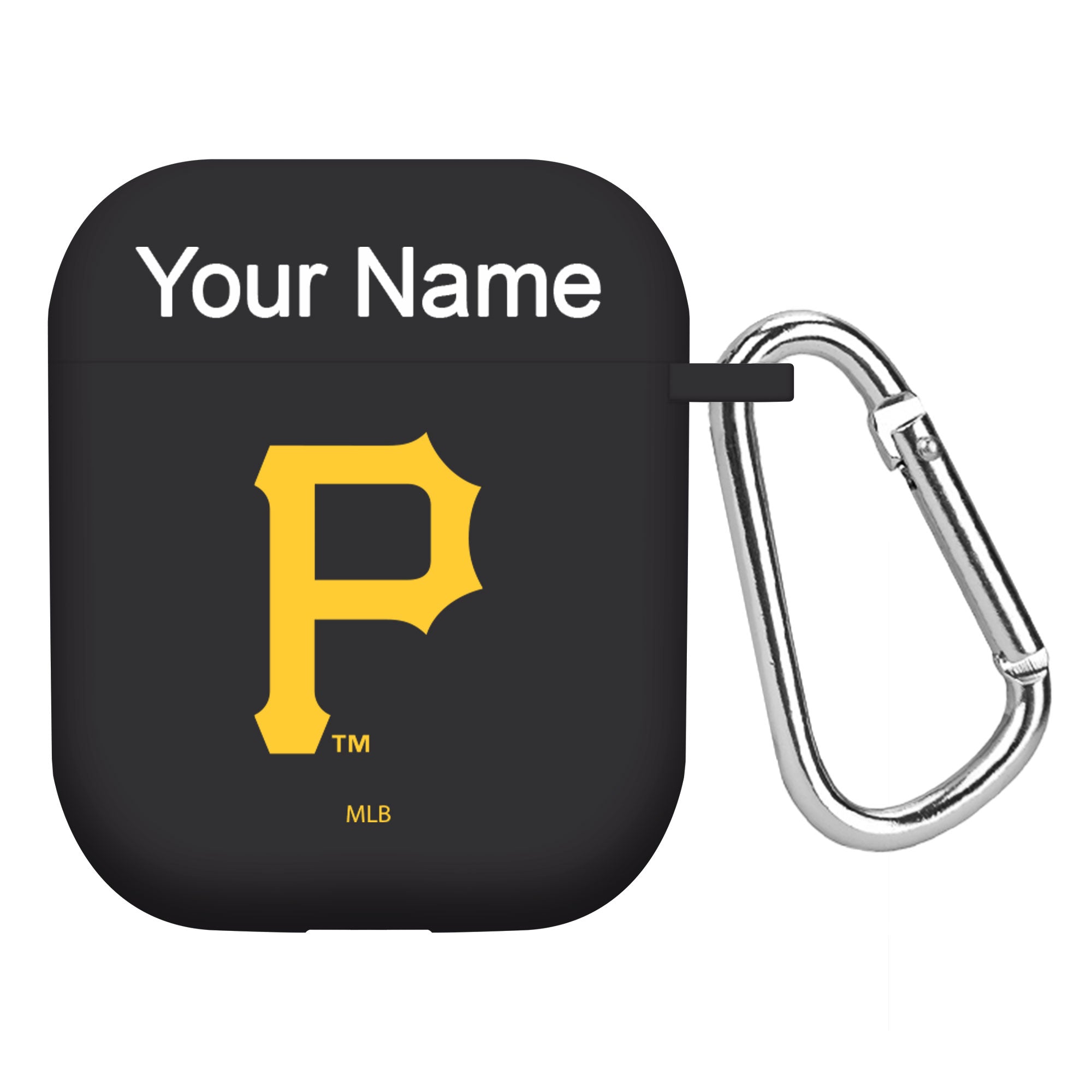 GAME TIME Pittsburgh Pirates HD Custom Name Case Cover Compatible with Apple AirPods Gen 1 & 2 Battery Case