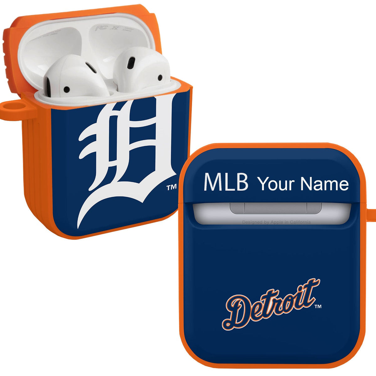 Detroit Tigers HDX Custom Name Case Cover Compatible with Apple AirPods Gen 1 &amp; 2