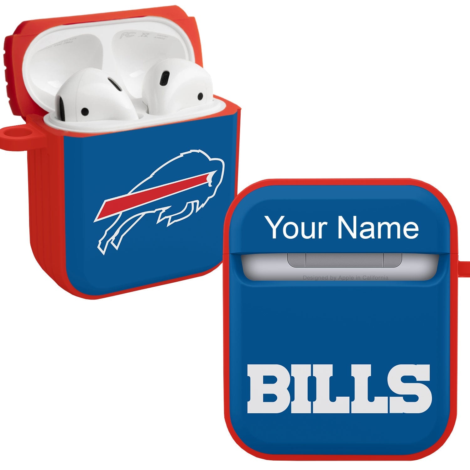 Buffalo Bills HDX Custom Name Case Cover for Apple AirPods Gen 1 & 2