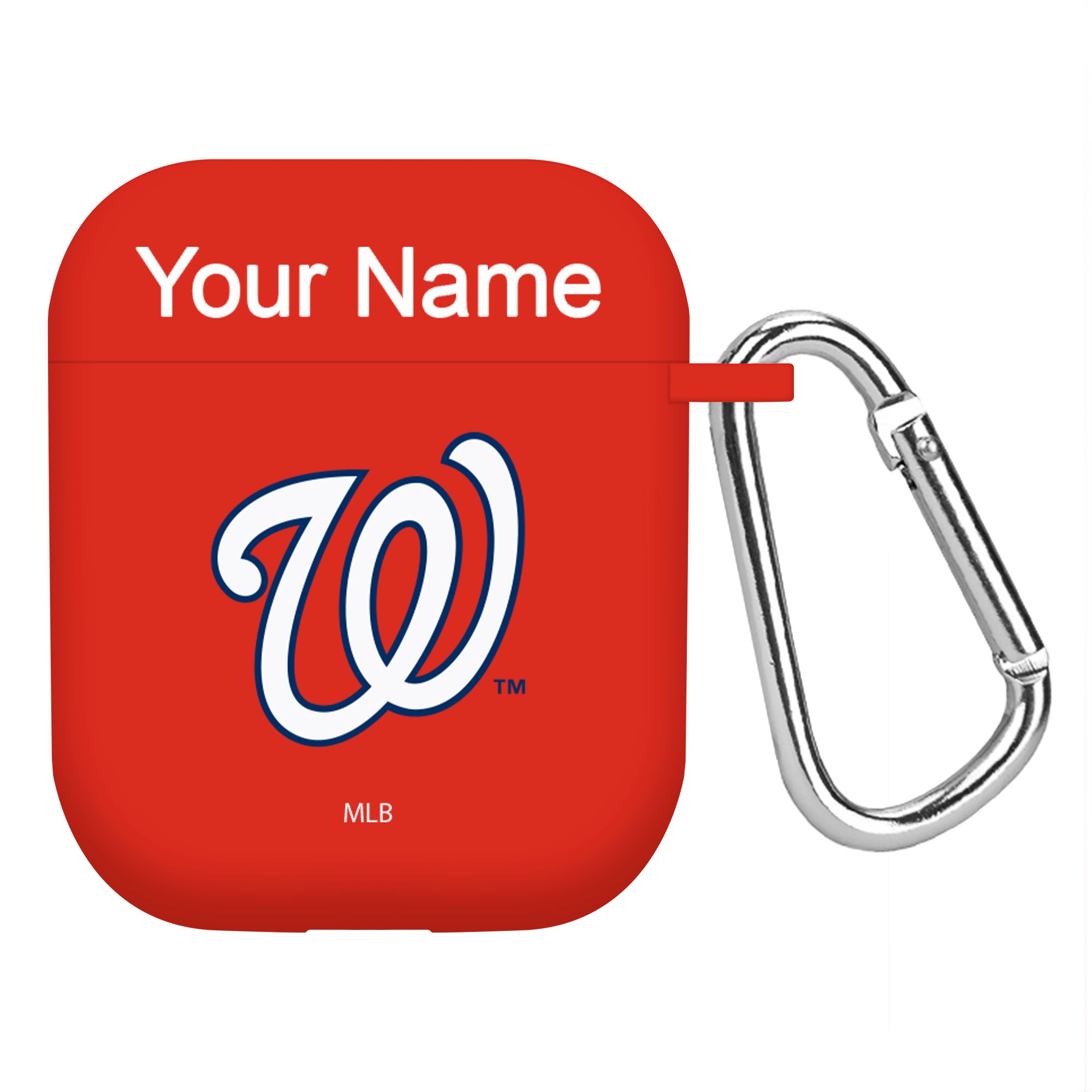 Game Time Washington Nationals HD Custom Name Case Cover Compatible with Apple AirPods Gen 1 & 2 Battery Case