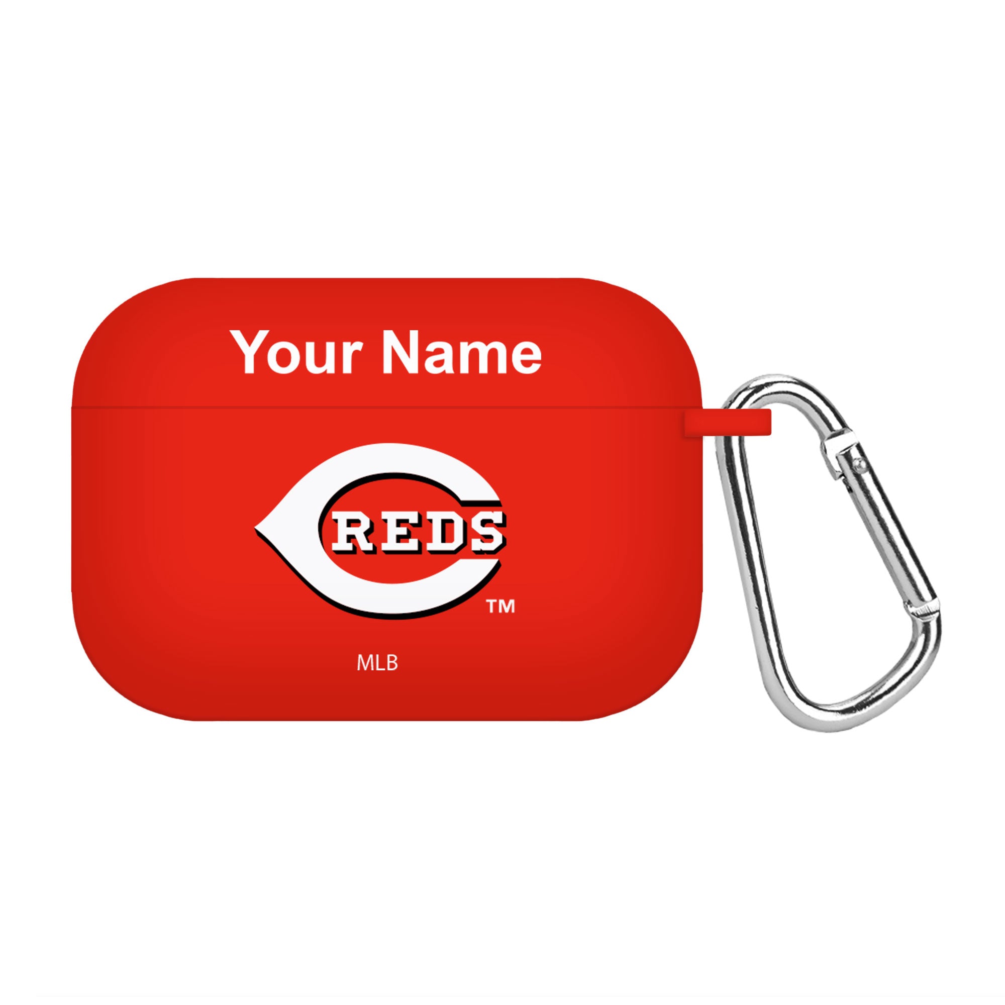 Game Time Cincinnati Reds HD Custom Name Case Cover Compatible with Apple AirPods Pro Battery Case