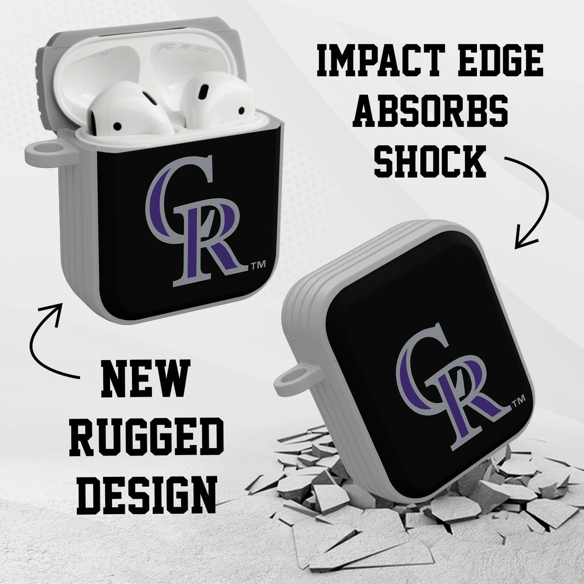 Colorado Rockies HDX Custom Name Case Cover Compatible with Apple AirPods Gen 1 &amp; 2