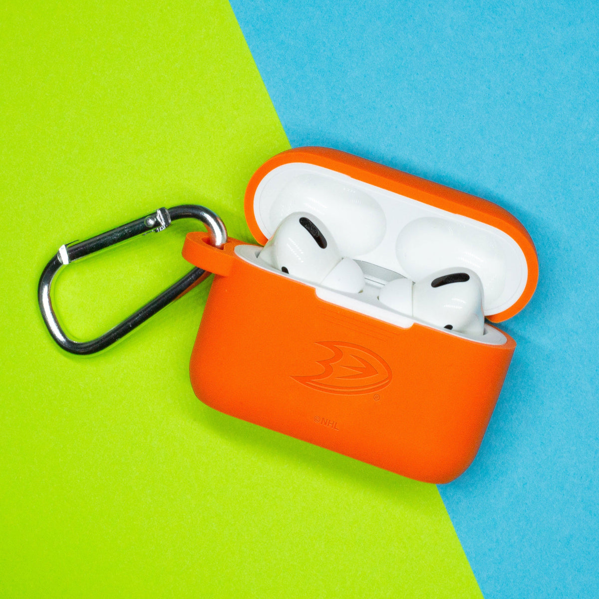 Game Time Anaheim Ducks Engraved Silicone AirPods Pro Case Cover