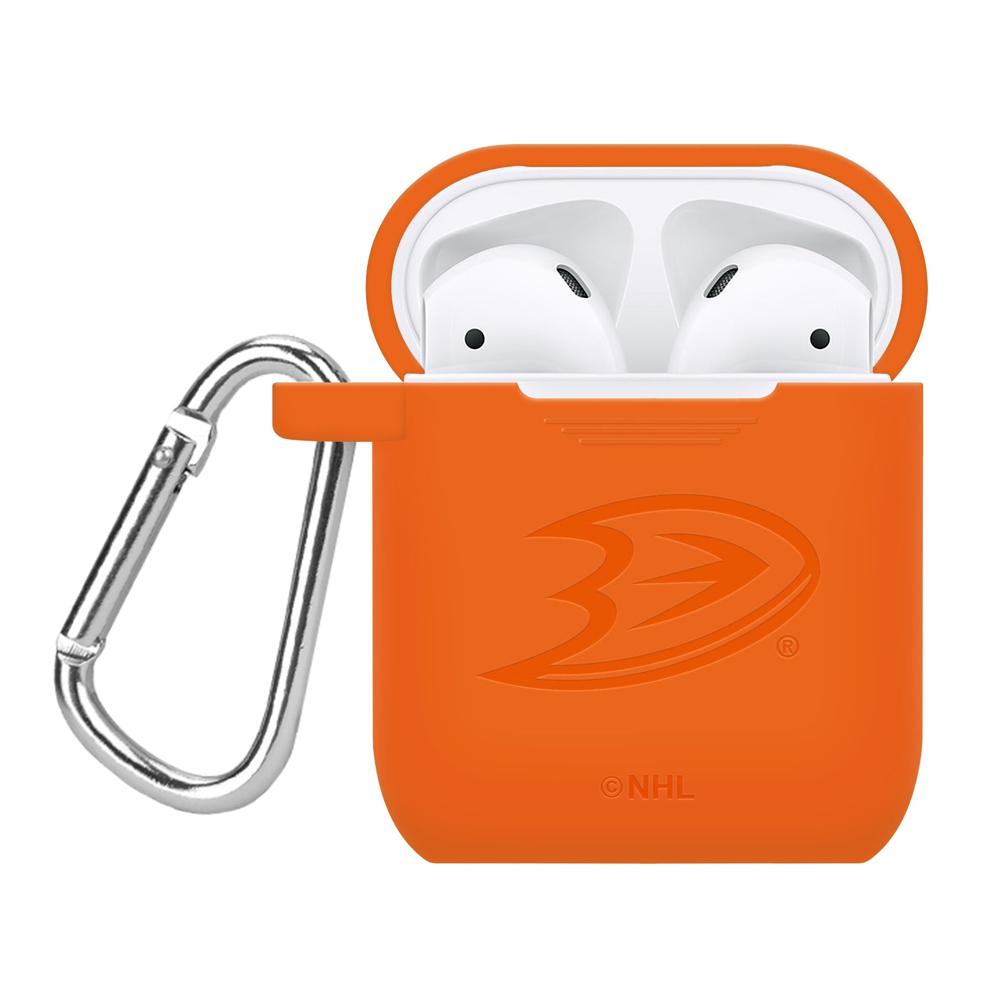 Game Time Anaheim Ducks Engraved Silicone AirPods Case Cover