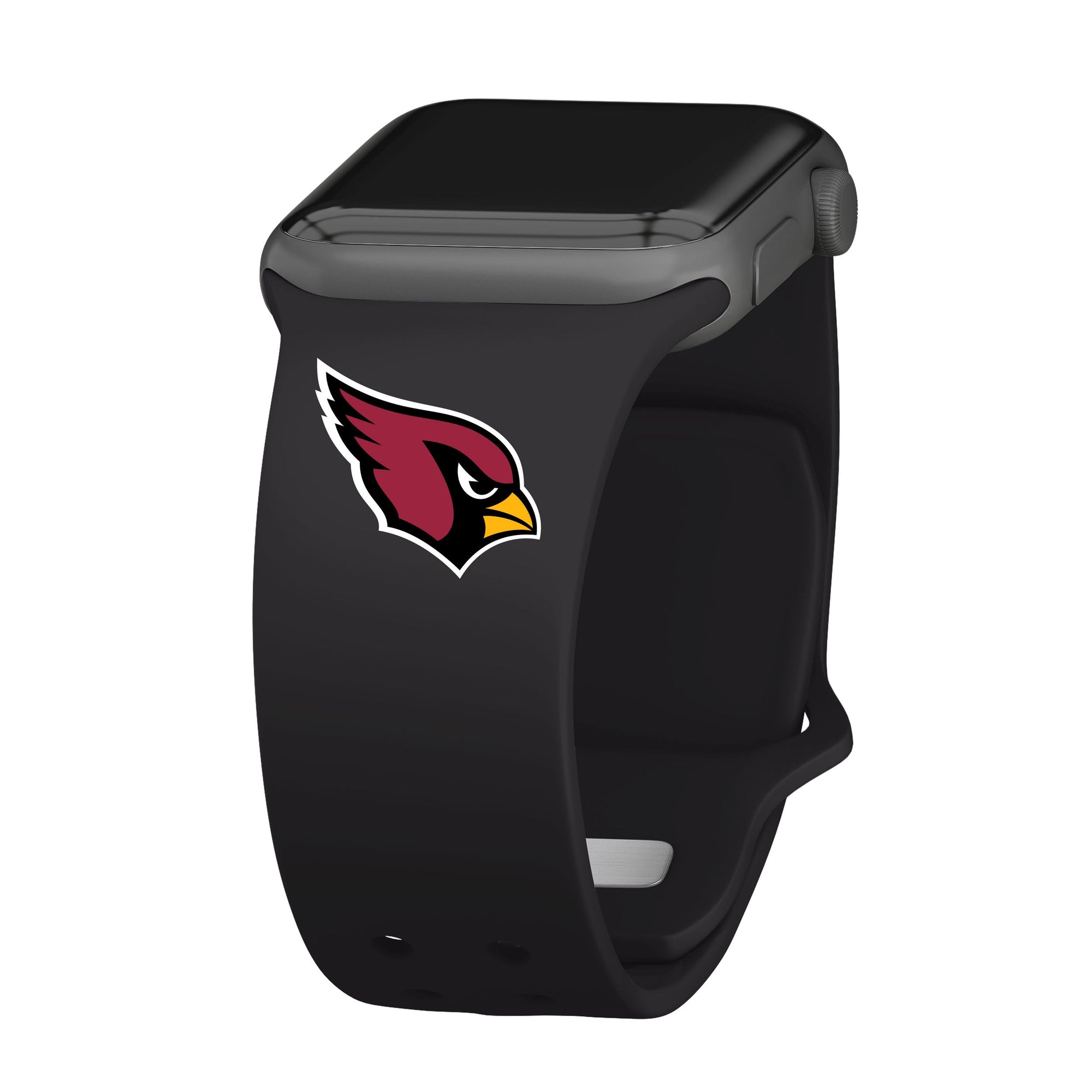 Arizona Cardinals Silicone Apple Watch Band (Black)