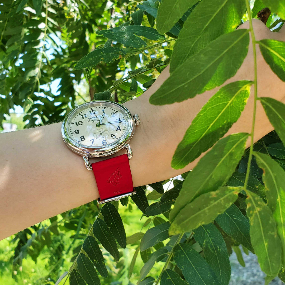 Arizona Coyotes Quick Change Leather Watch Band - USA Sewn - AffinityBands