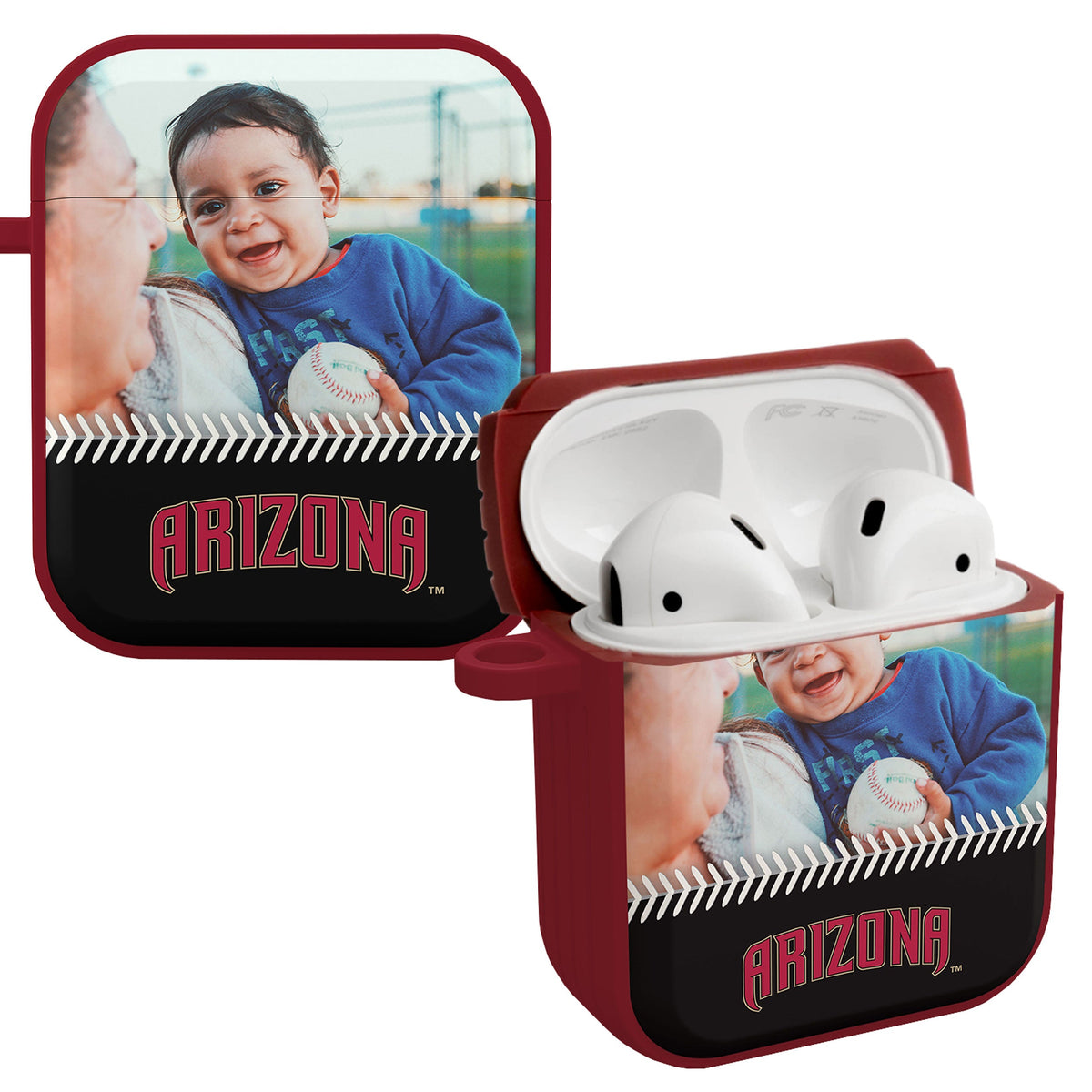 Arizona Diamondbacks Custom Photo HDX Apple AirPods Gen 1 &amp; 2 Case Cover