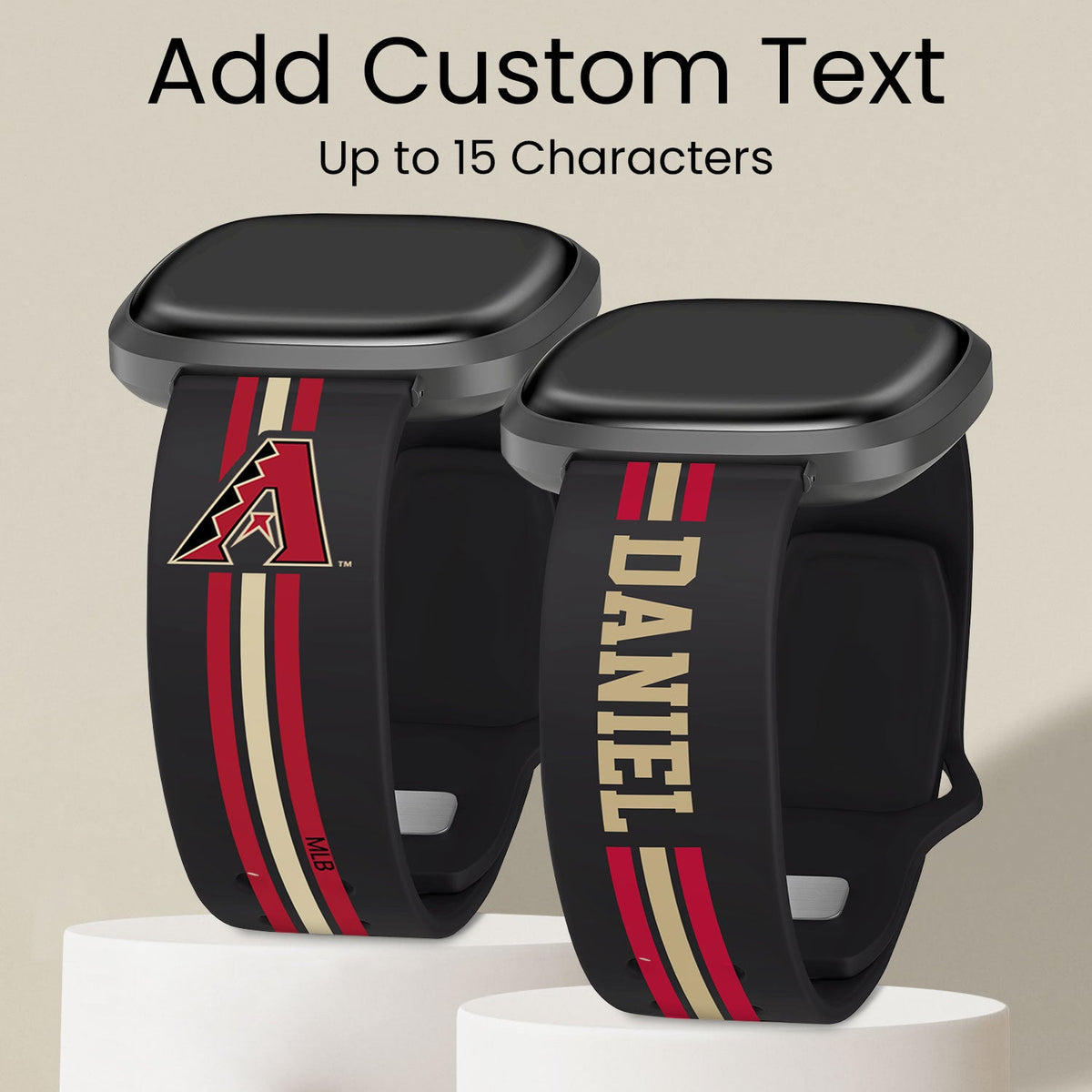 Arizona Diamondbacks Custom Name HD Fitbit Versa 3 and Sense Watch Band