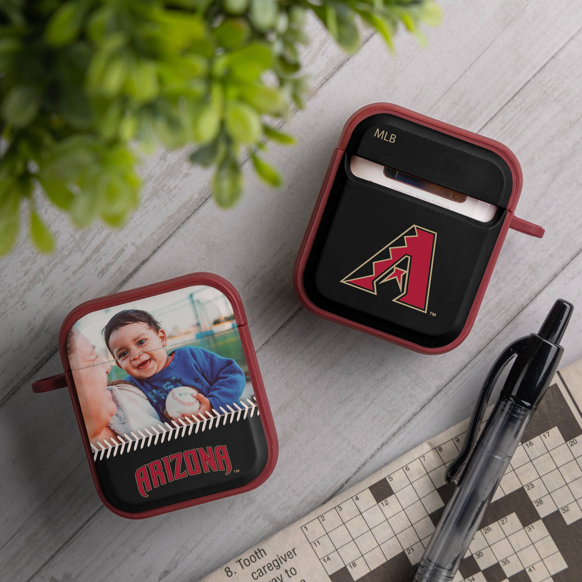 Arizona Diamondbacks Custom Photo HDX Apple AirPods Gen 1 &amp; 2 Case Cover