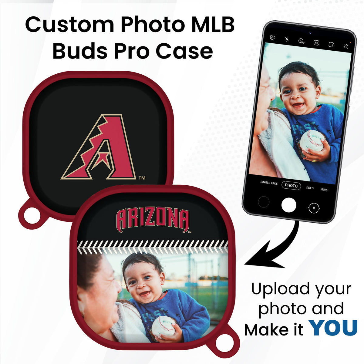 Arizona Diamondbacks Custom Photo HDX Samsung Galaxy Buds Pro Case Cover