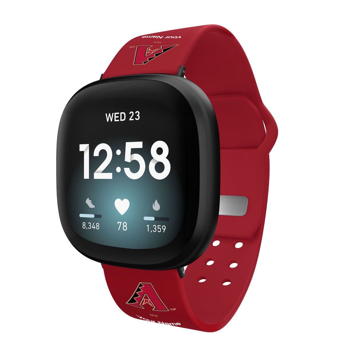 Arizona Diamondbacks HD Custom Name Watch Band Compatible with Fitbit Versa 3 and Sense
