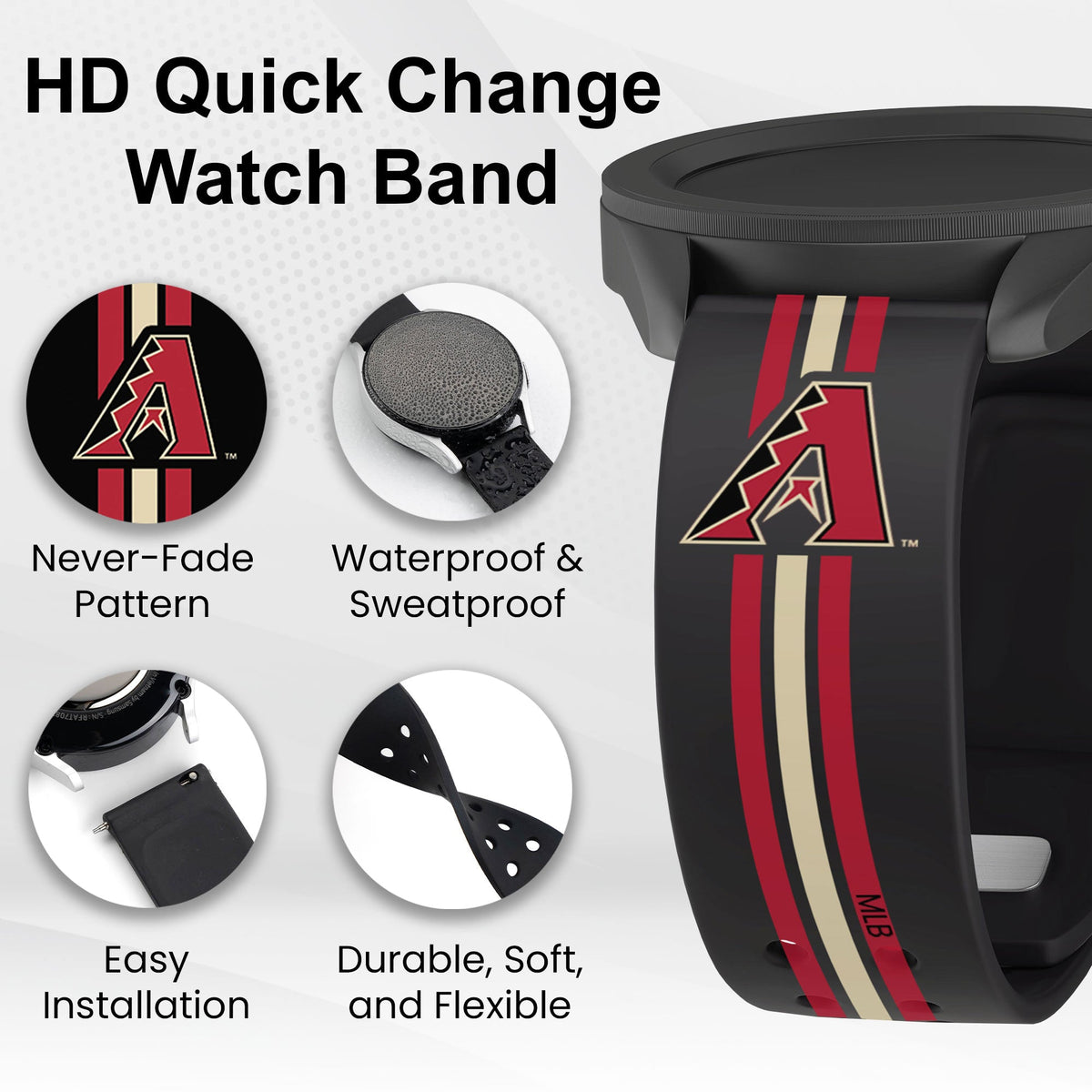 Game Time Arizona Diamondbacks HD Watch Band