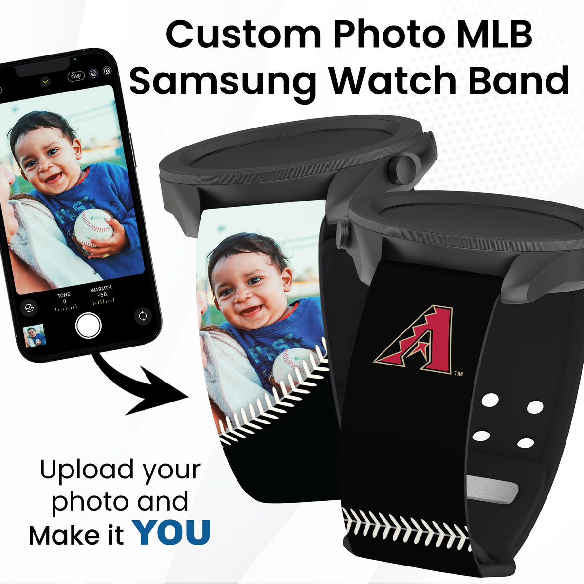 Arizona Diamondbacks Custom Photo HD Samsung Galaxy Watch Band