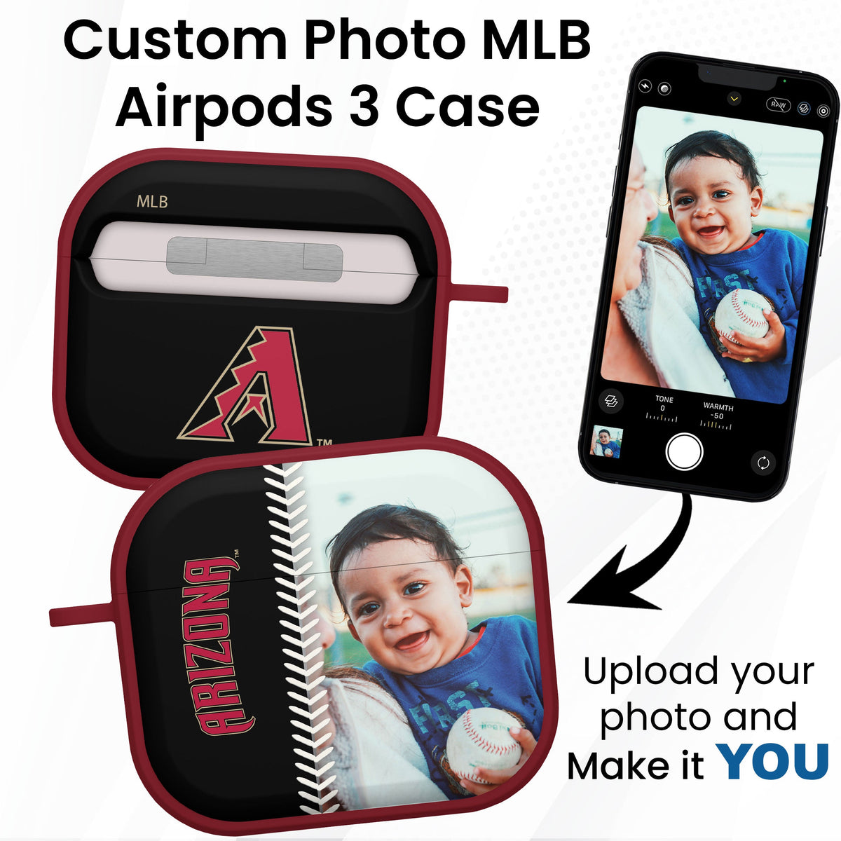 Arizona Diamondbacks Custom Photo HDX Apple AirPods Gen 3 Case Cover