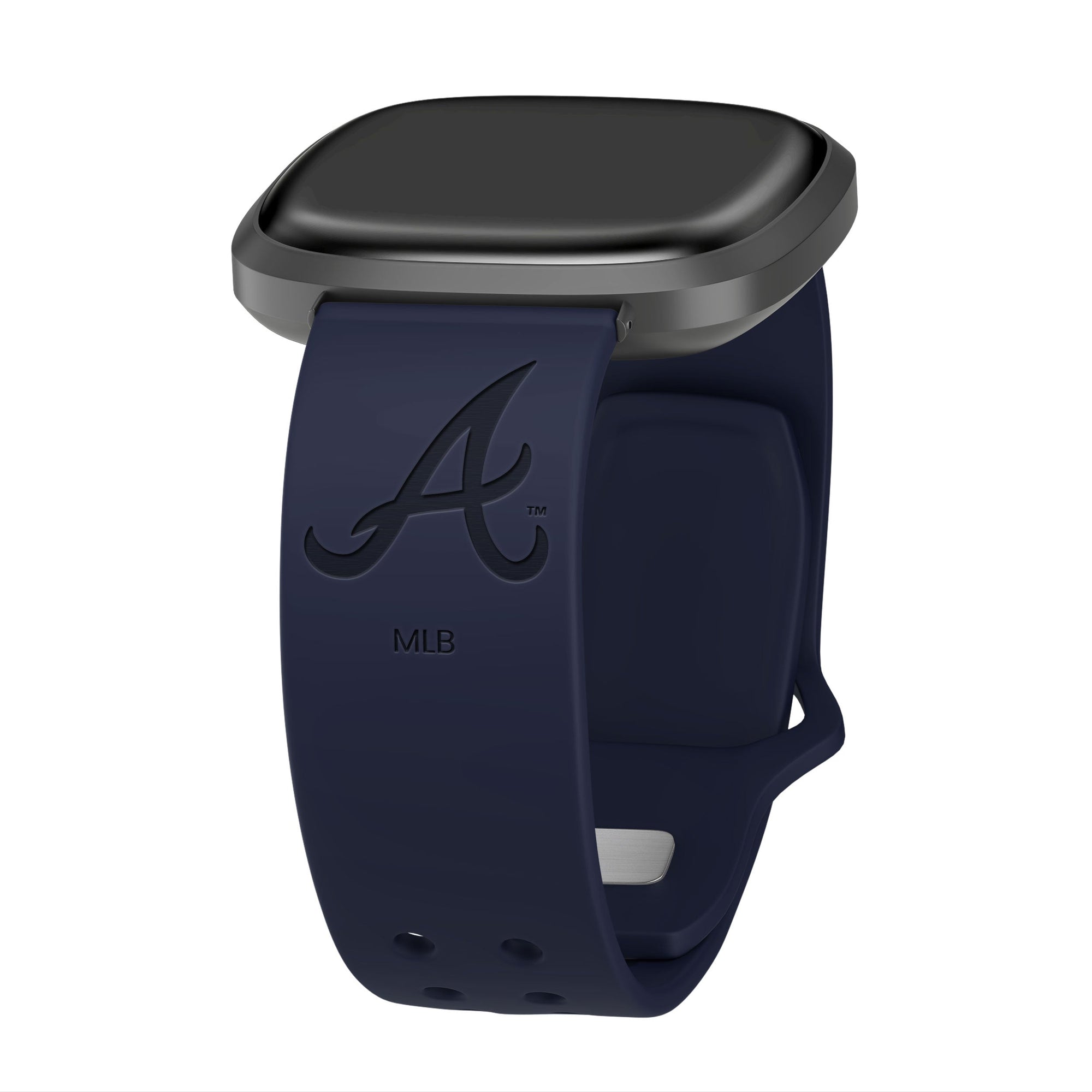 Atlanta Braves Engraved Silicone Sport Watch Band Compatible with FitBit Versa 3 & Sense