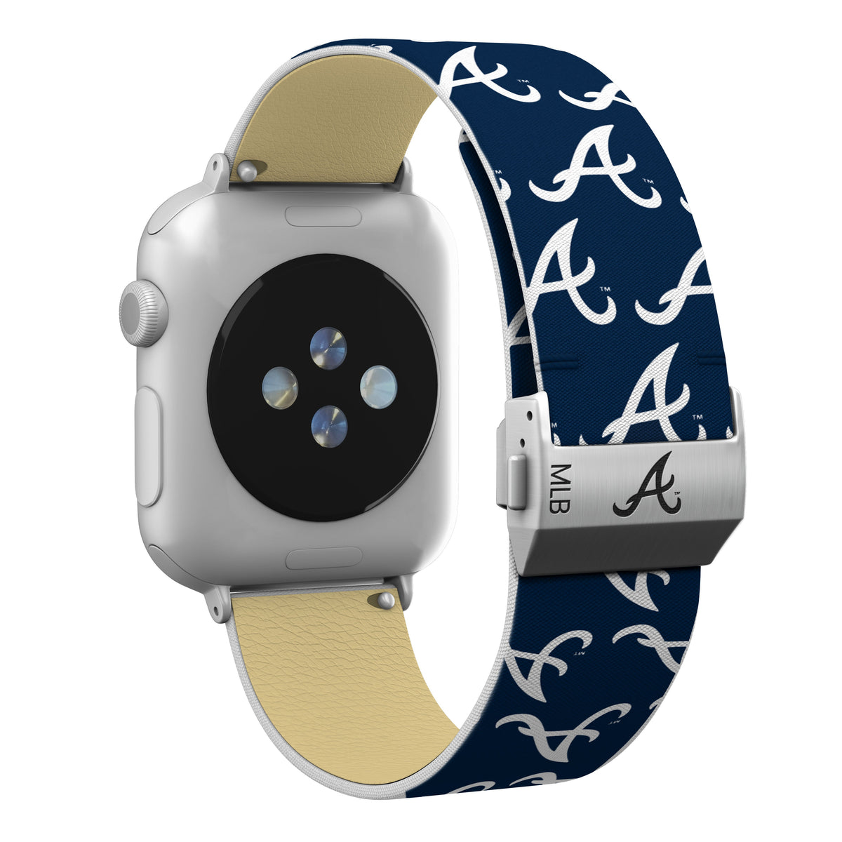 Atlanta Braves Full Print Watch Band With Engraved Buckle - Game Time