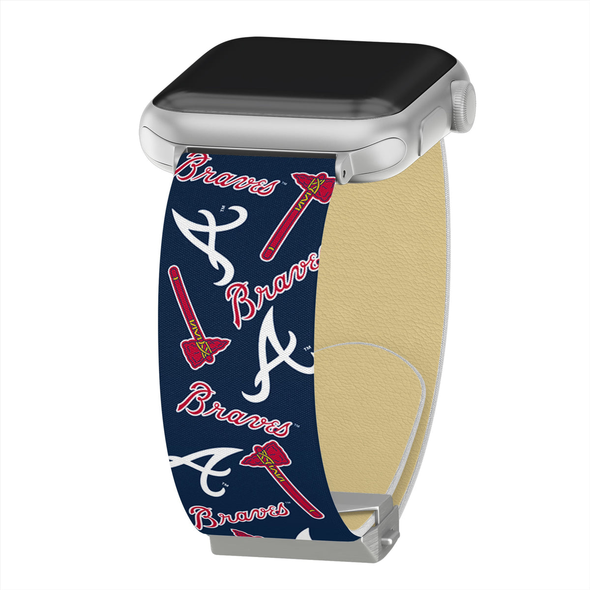 Game Time Atlanta Braves Signature Series Apple Watch Band With Engraved Buckle