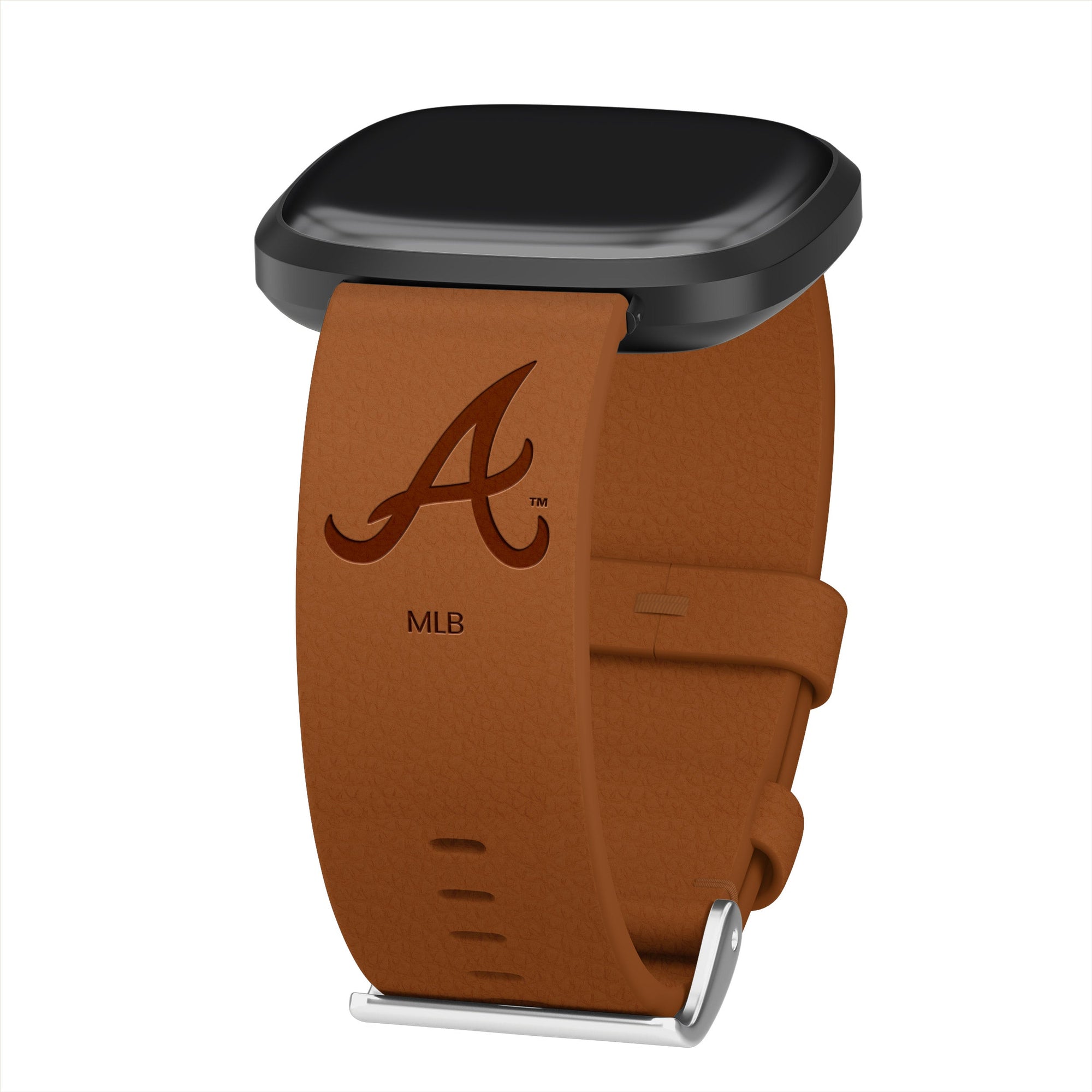 Atlanta Braves Leather Watch Band Compatible with FitBit Versa 3 & Sense