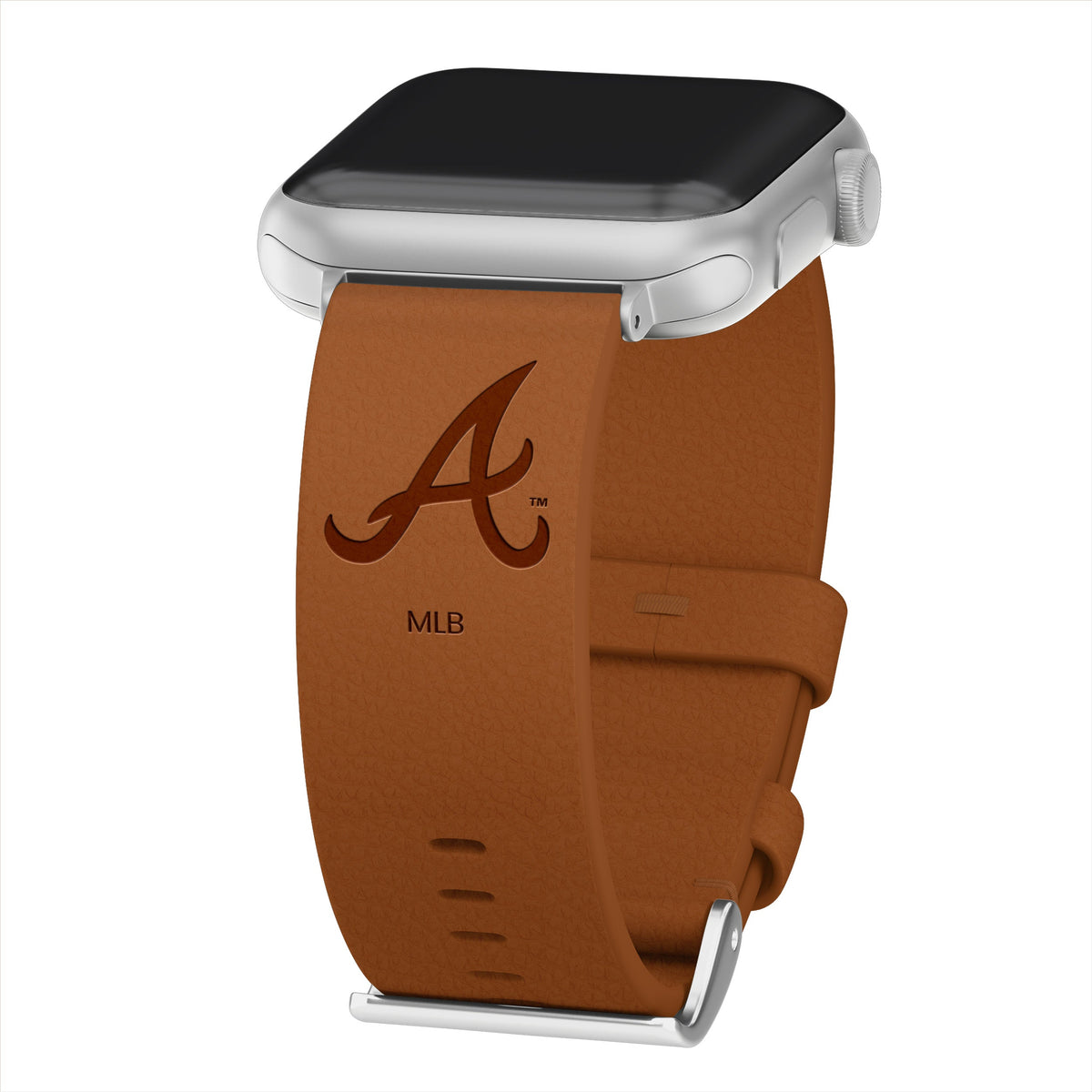 Game Time Atlanta Braves Leather Apple Watch Band