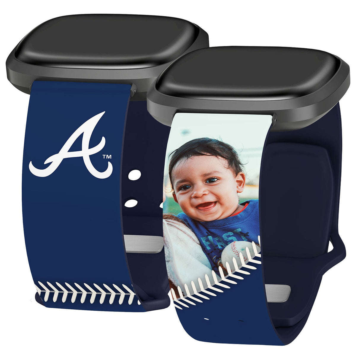 Atlanta Braves Custom Photo HD Fitbit Versa 3 &amp; Sense Band