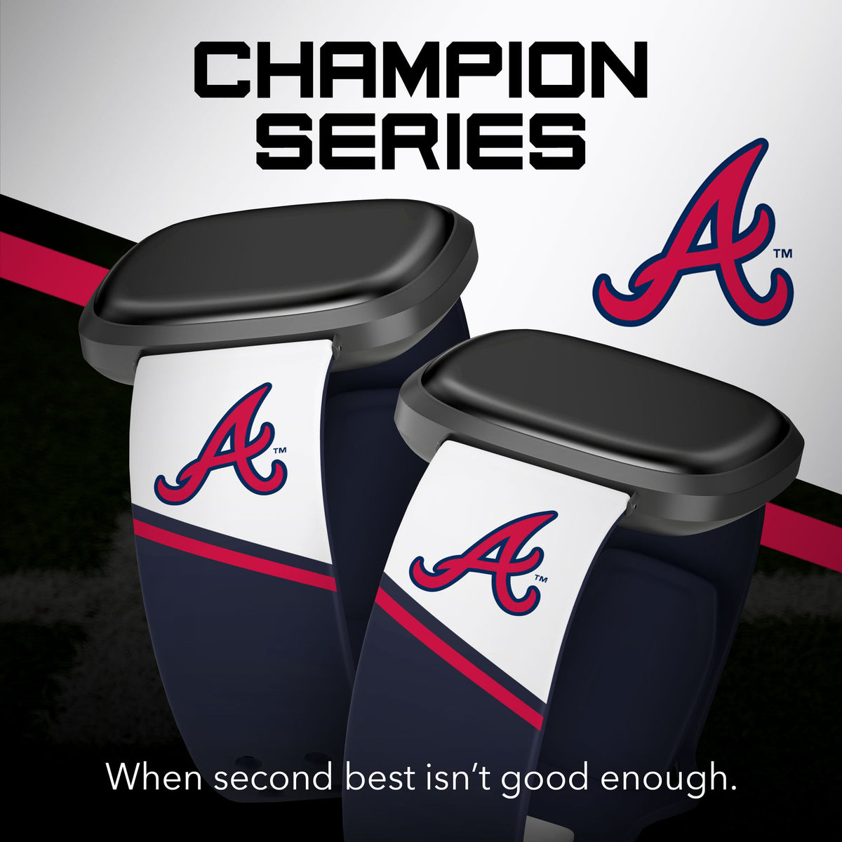 Atlanta Braves HD Champion Series Fitbit Versa 3 &amp; Sense Watch Band