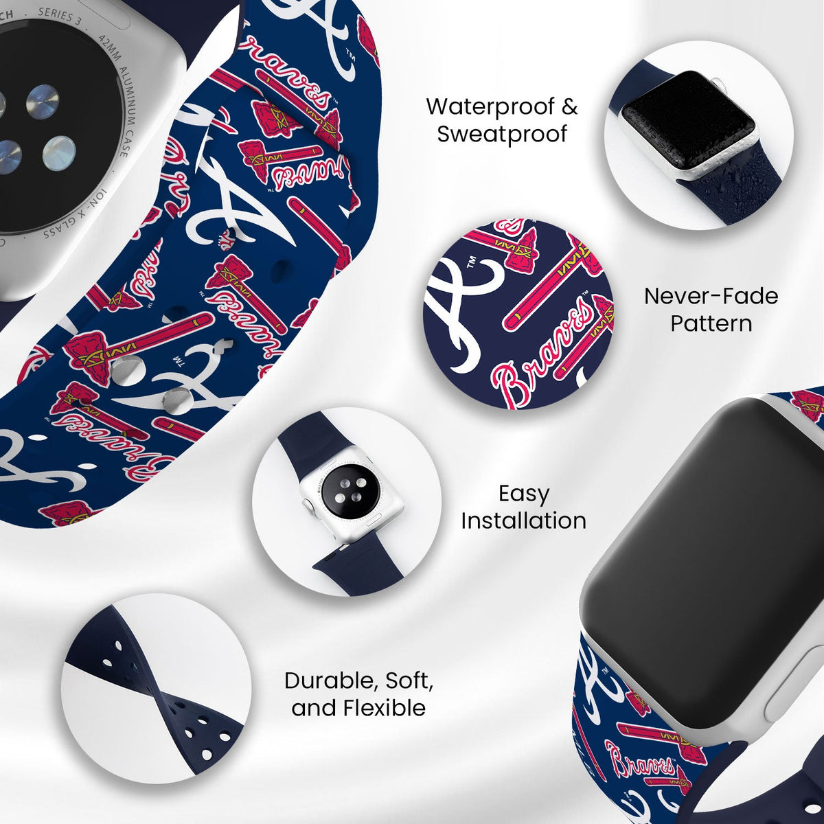 Atlanta Braves HD Apple Watch Band