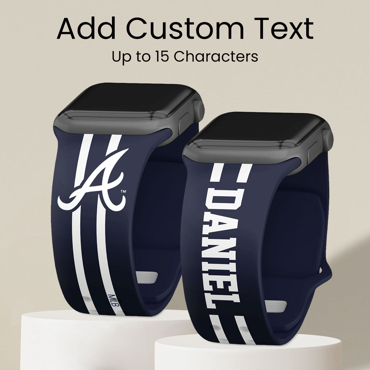Atlanta Braves Custom Name HD Apple Watch Band