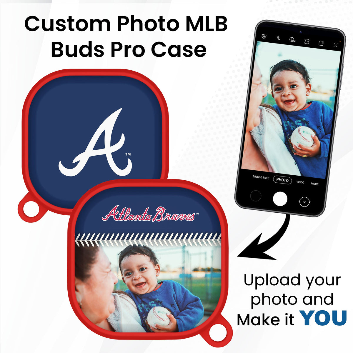 Atlanta Braves Custom Photo HDX Samsung Galaxy Buds Pro Case Cover
