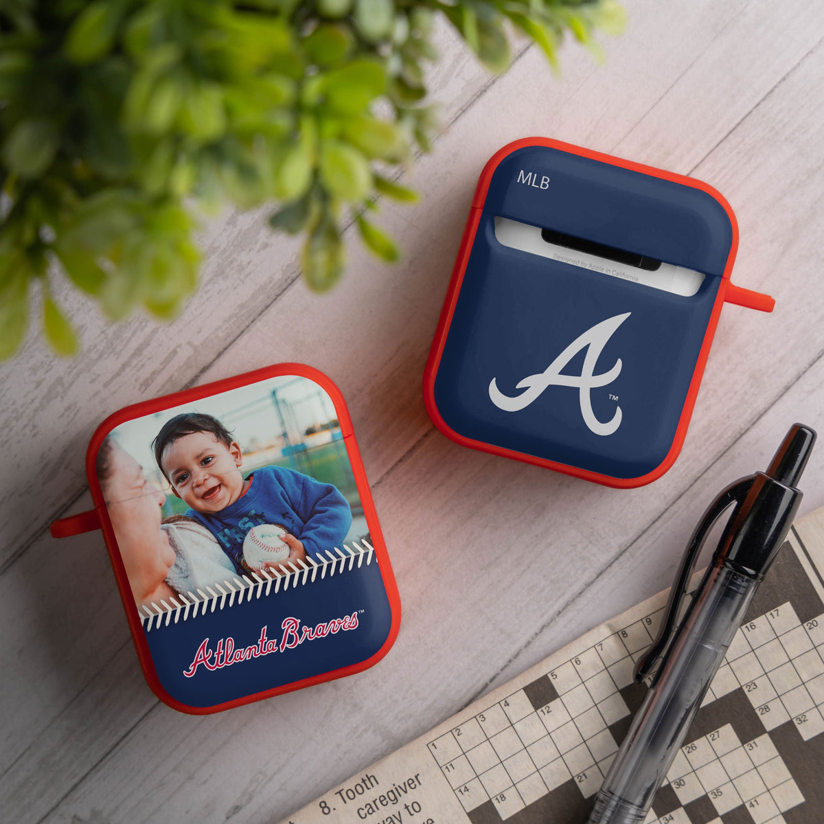 Atlanta Braves Custom Photo HDX Apple AirPods Gen 1 &amp; 2 Case Cover