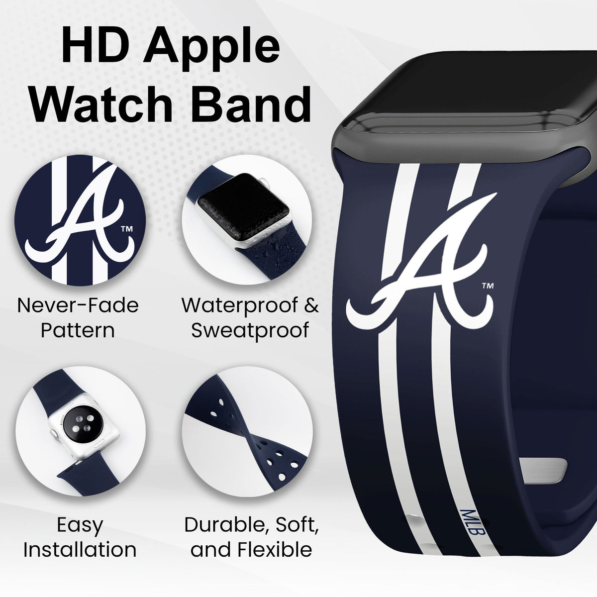 Atlanta Braves HD Apple Watch Band