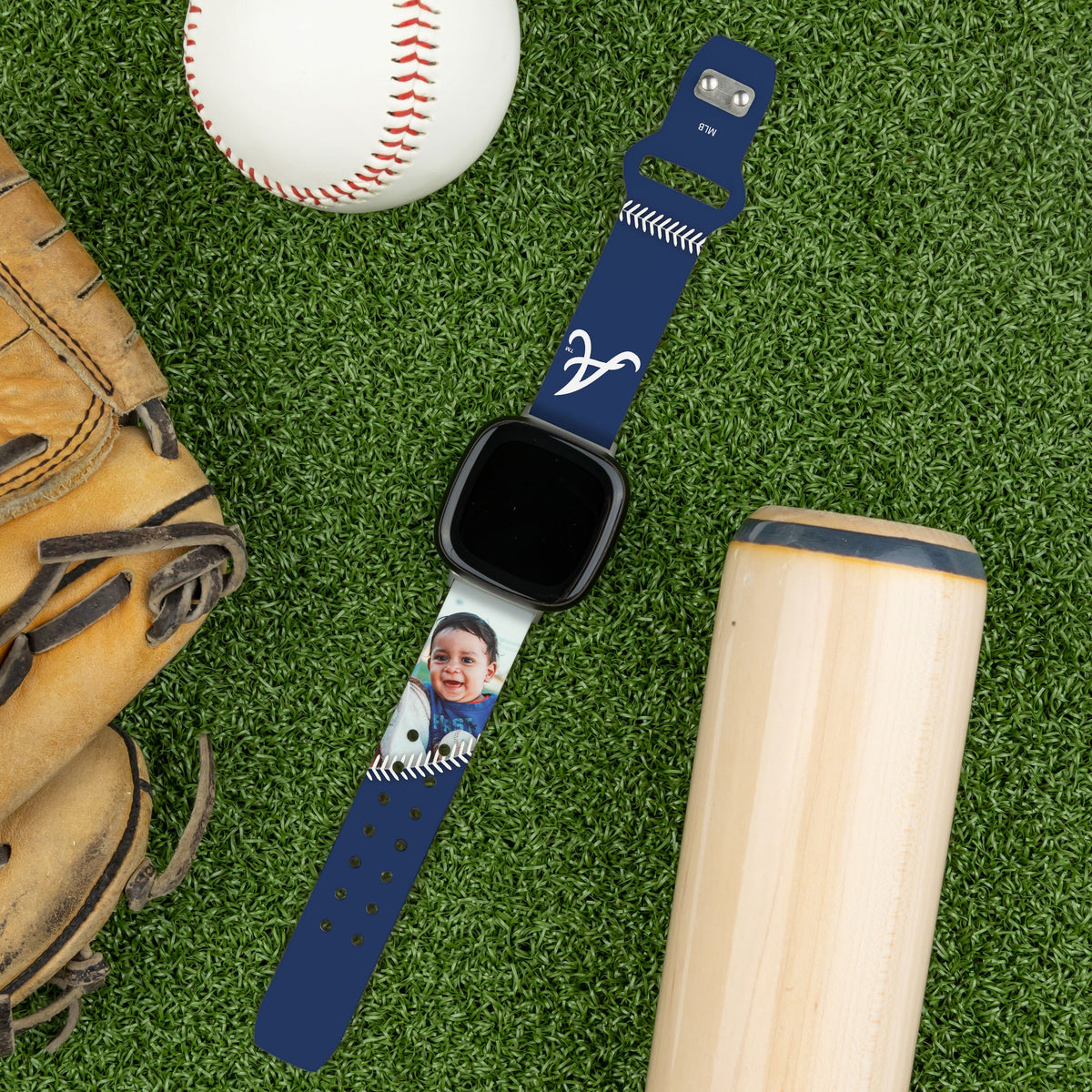 Atlanta Braves Custom Photo HD Fitbit Versa 3 &amp; Sense Band