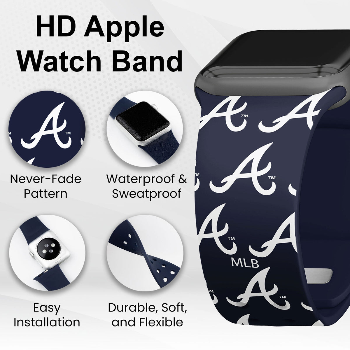 Atlanta Braves HD Apple Watch Band