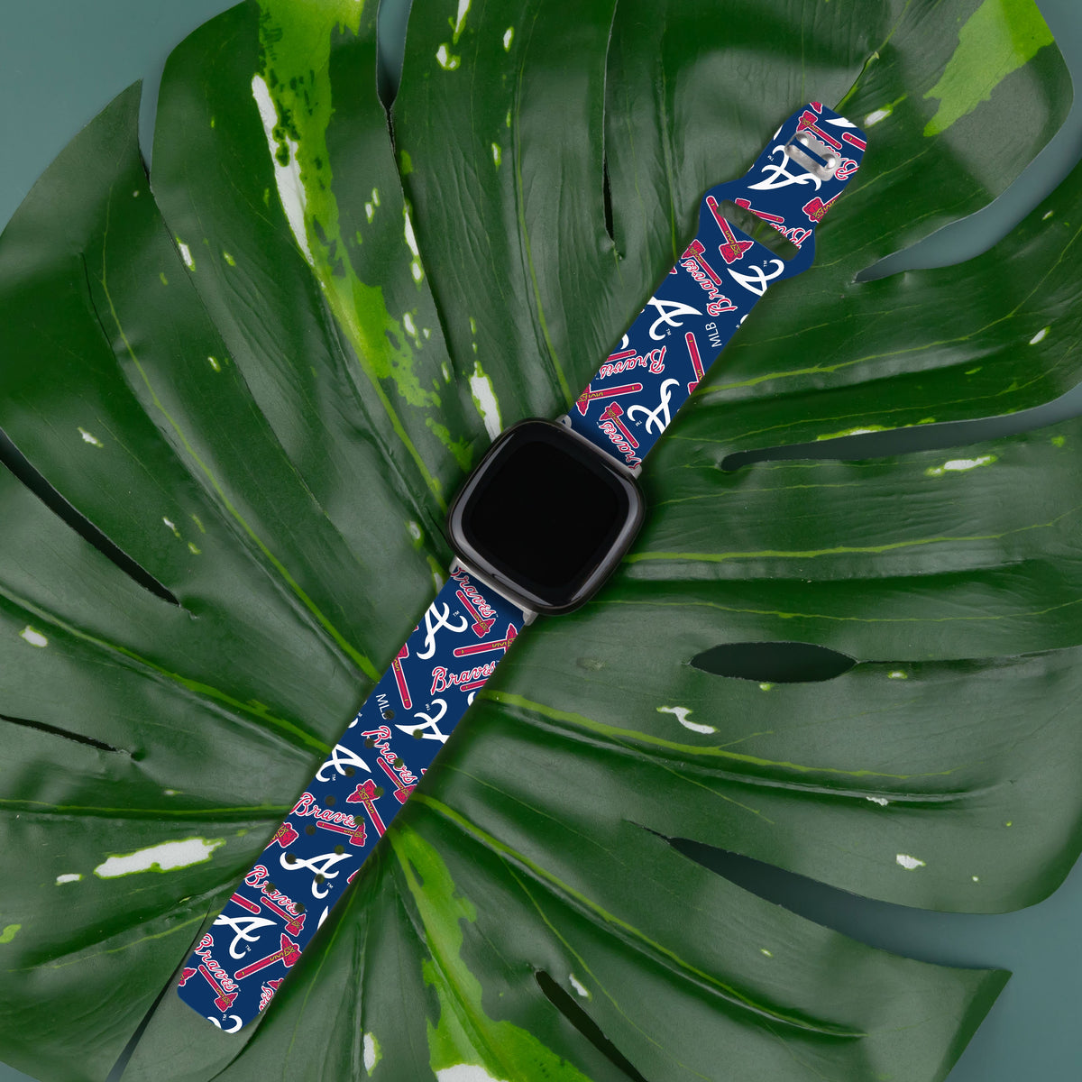 Atlanta Braves HD Fitbit Versa 3 and Sense Watch Band