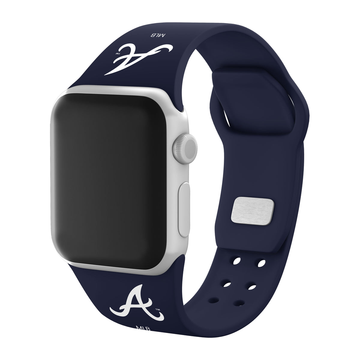 Atlanta Braves Silicone Apple Watch Band - Game Time