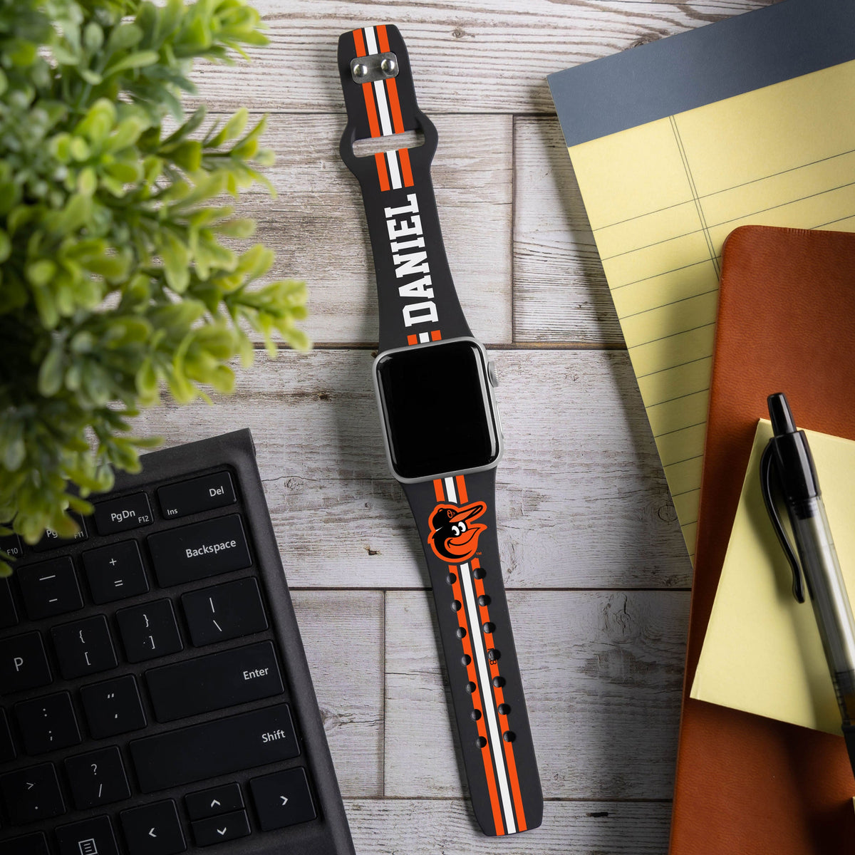 Baltimore Orioles Custom Name HD Apple Watch Band
