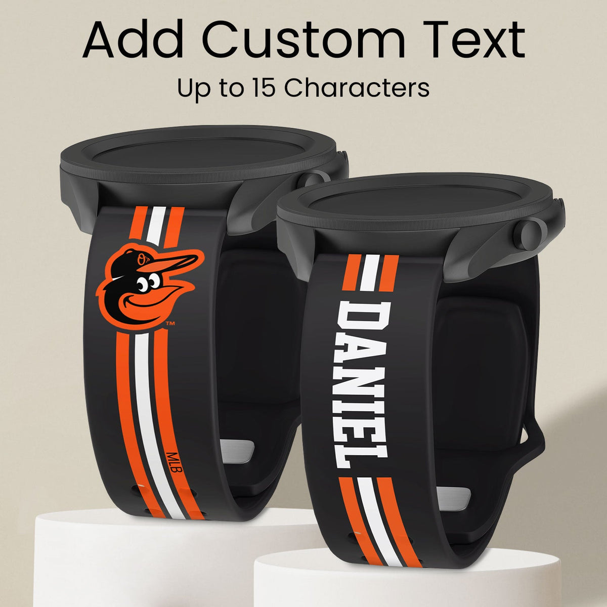 Baltimore Orioles Custom Name HD Quick Change Watch Band
