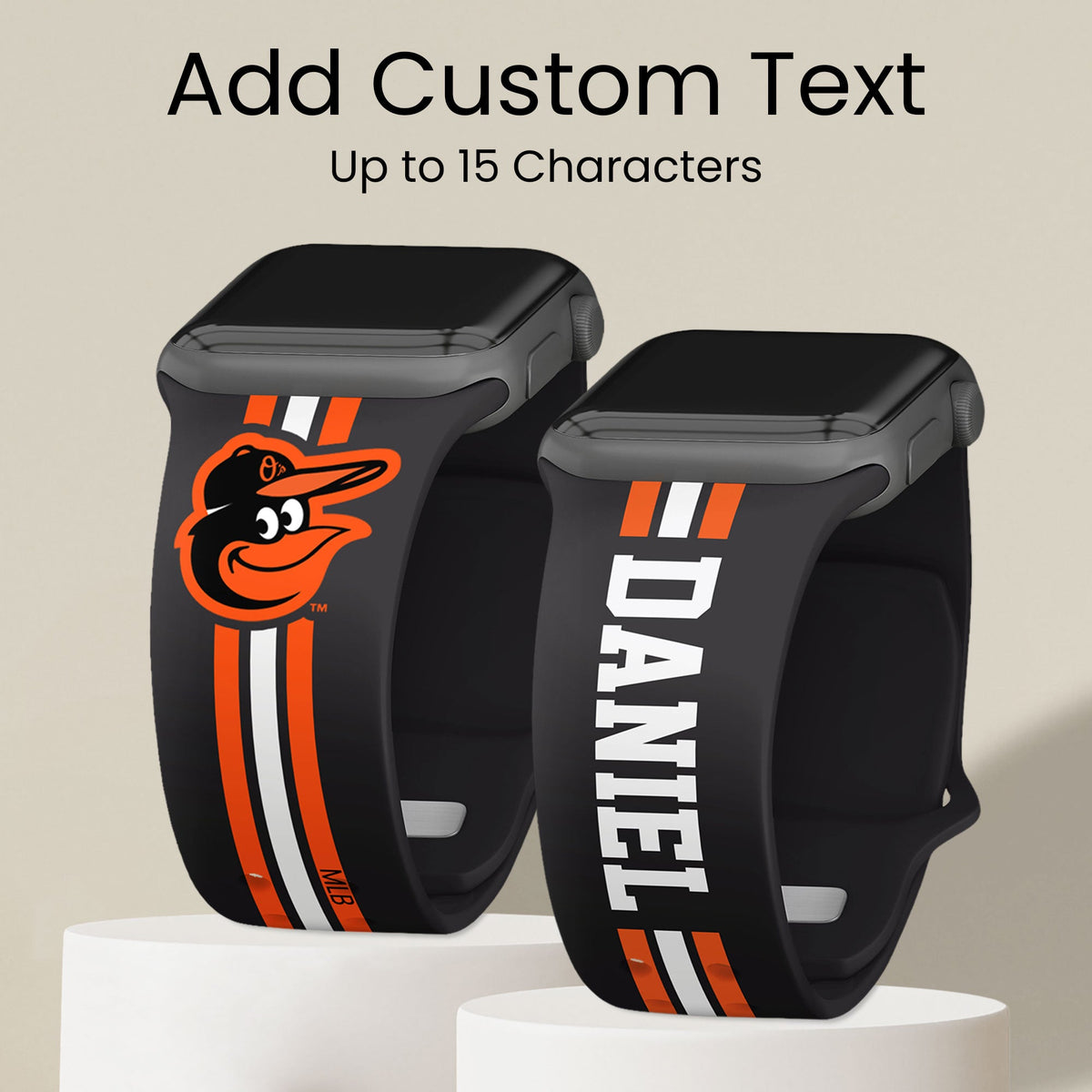 Baltimore Orioles Custom Name HD Apple Watch Band