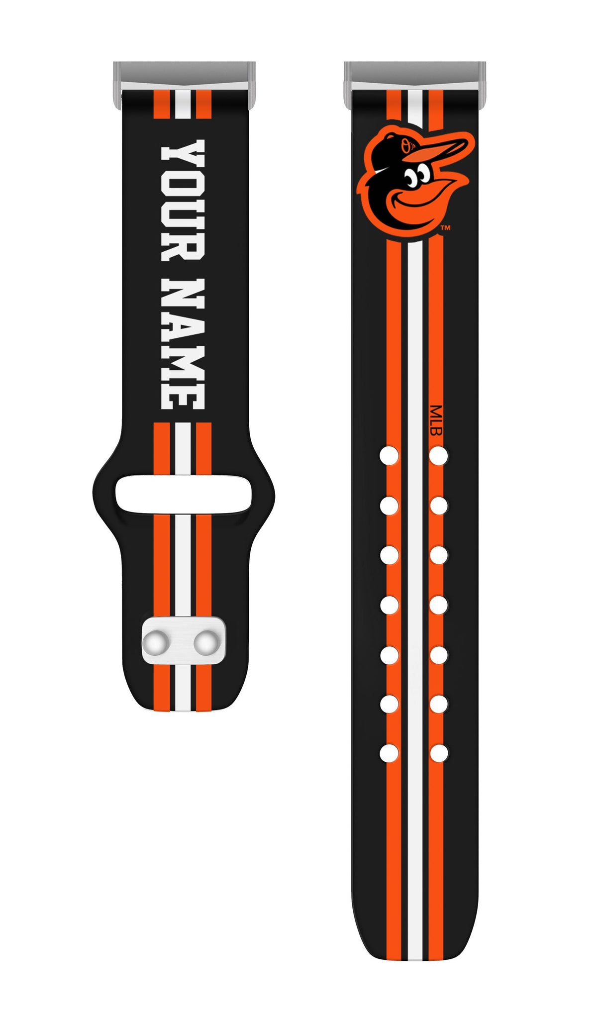 Baltimore Orioles Custom Name HD Fitbit Versa 3 and Sense Watch Band