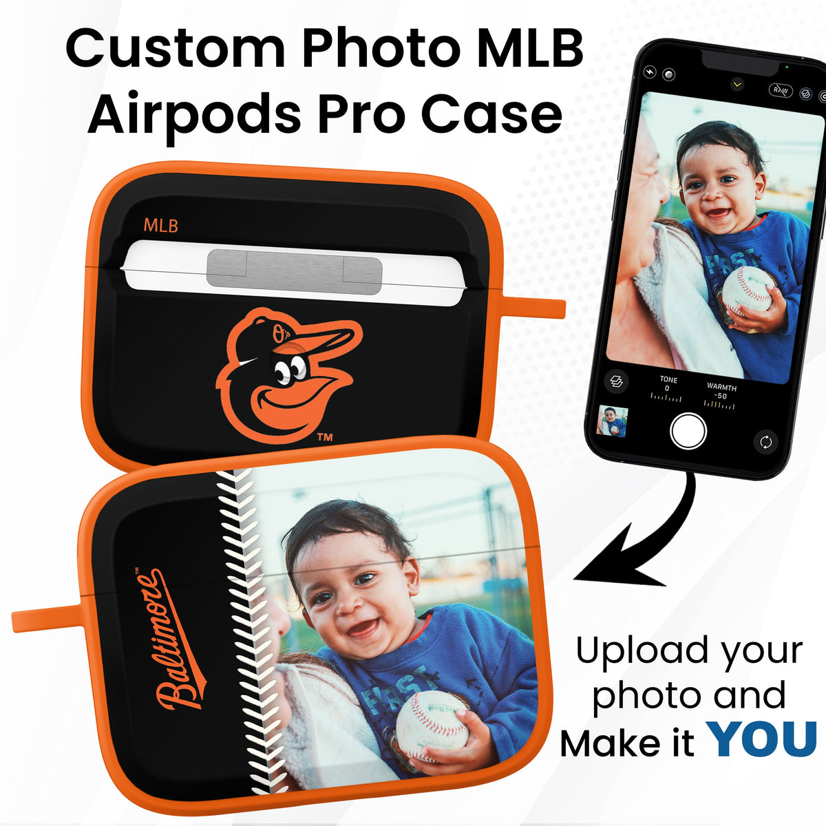 Baltimore Orioles Custom Photo HDX Apple AirPods Pro Case Cover