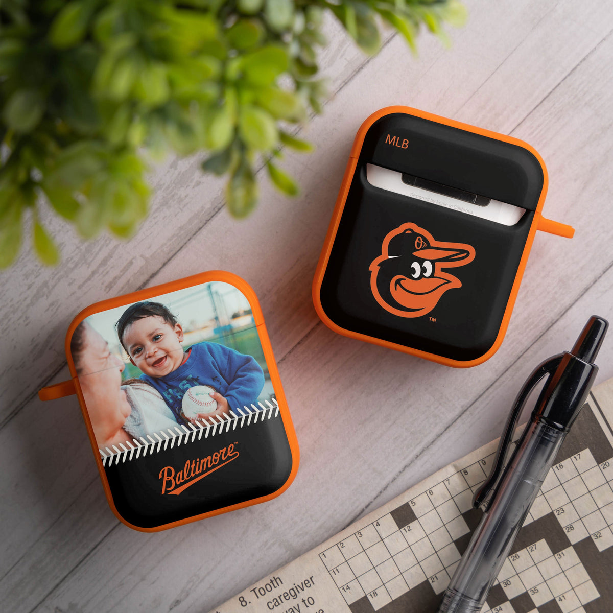 Baltimore Orioles Custom Photo HDX Apple AirPods Gen 1 &amp; 2 Case Cover