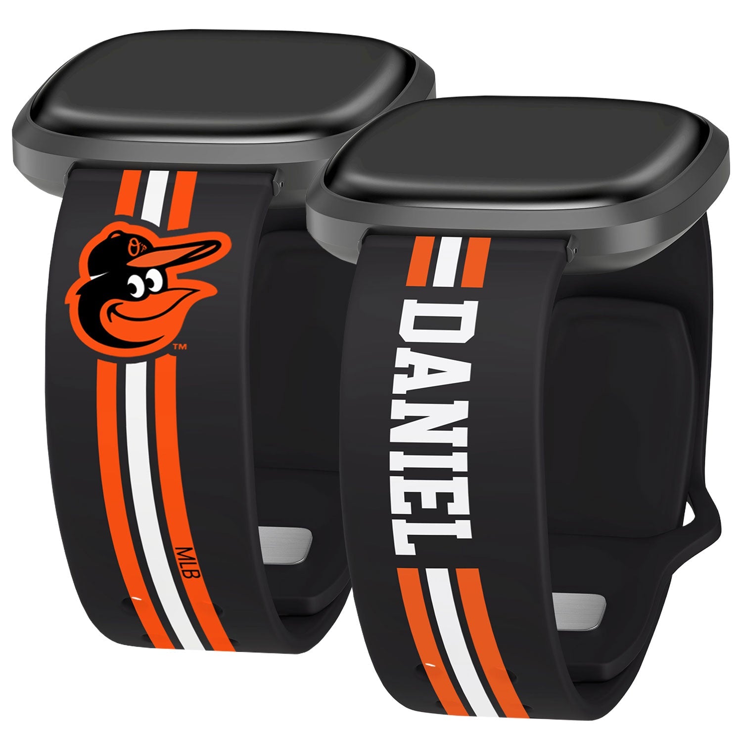 Baltimore Orioles Custom Name HD Fitbit Versa 3 and Sense Watch Band