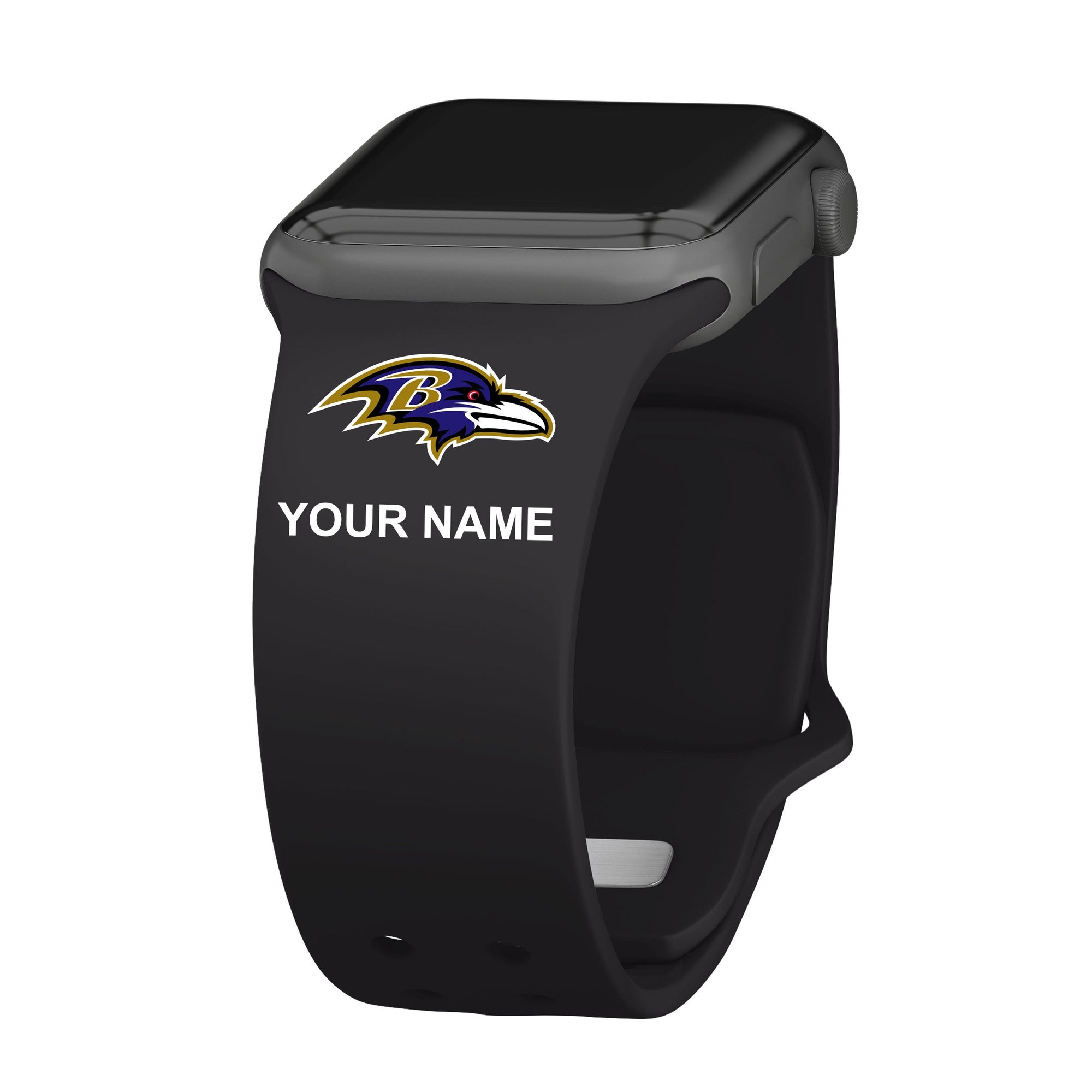 Baltimore Ravens Custom Name HD Apple Watch Band