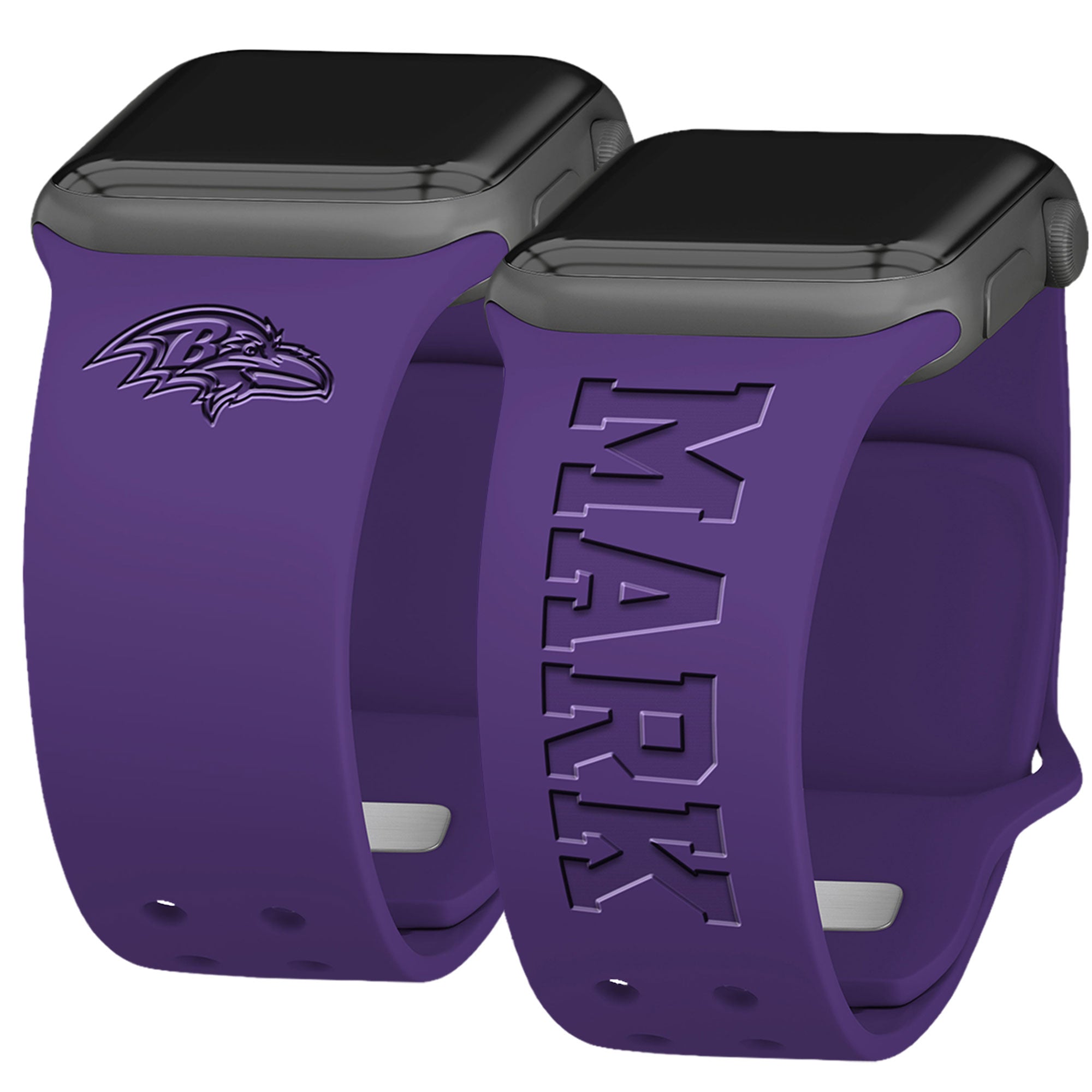 Baltimore Ravens Custom Engraved Apple Watch Band