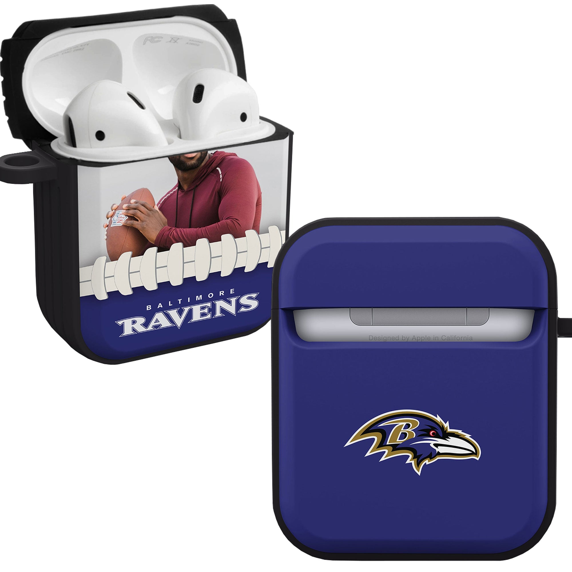 Baltimore Ravens Custom Photo HDX Apple AirPods Gen 1 & 2 Case Cover