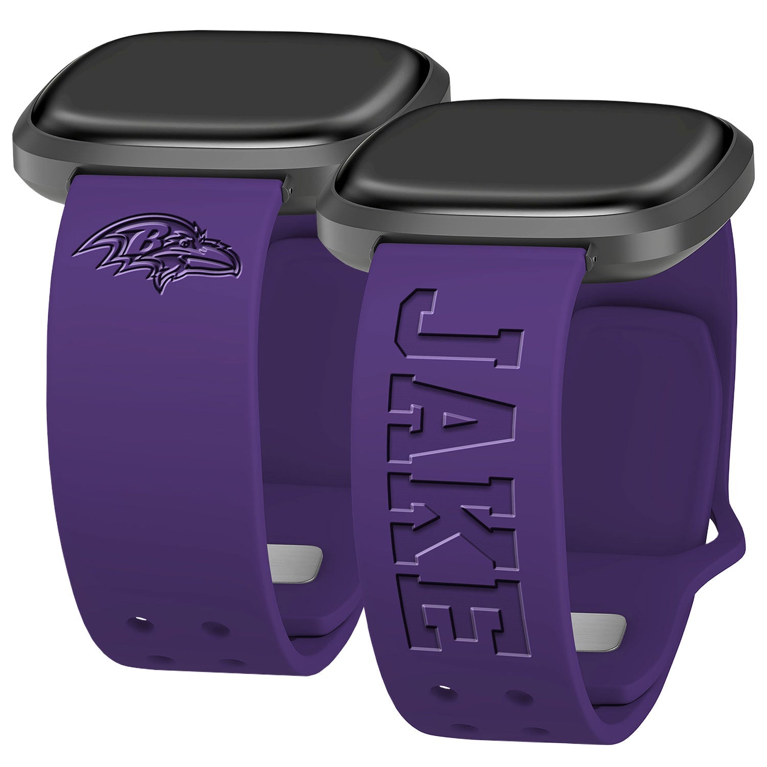 Baltimore Ravens Custom Engraved Fitbit Versa 3 and Sense Watch Band