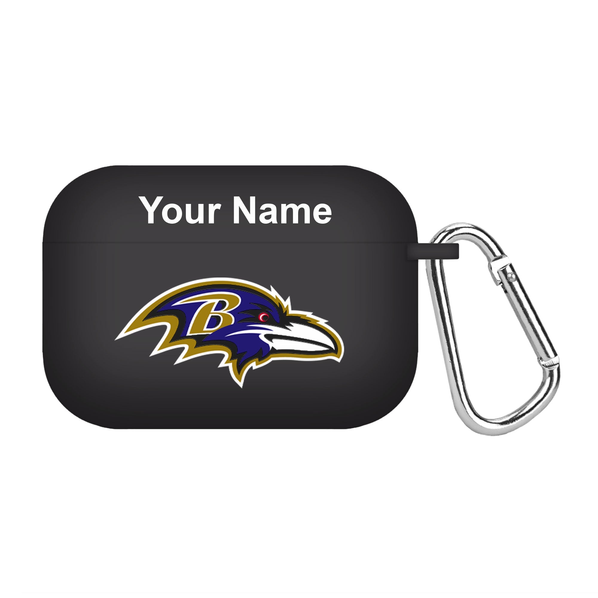 Baltimore Ravens Custom Name HD Apple AirPods Pro Case Cover (Black)