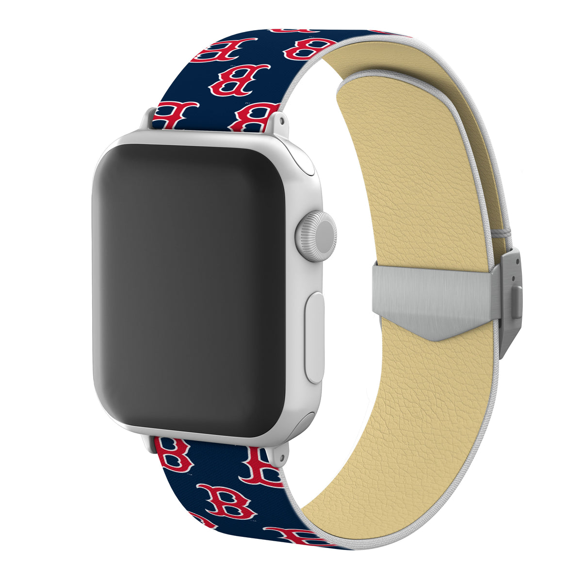 Boston Red Sox Full Print Watch Band With Engraved Buckle - Game Time
